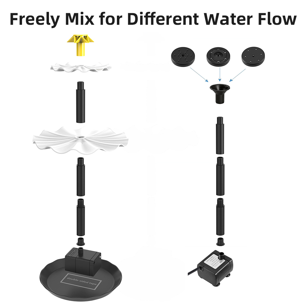 Bomba de Fuente Solar para bañ - Marine Aquarium Lamp reseña y precio