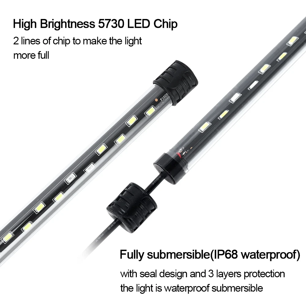 Luz LED para acuario de 58CM,  - Marine Aquarium Lamp reseña y precio