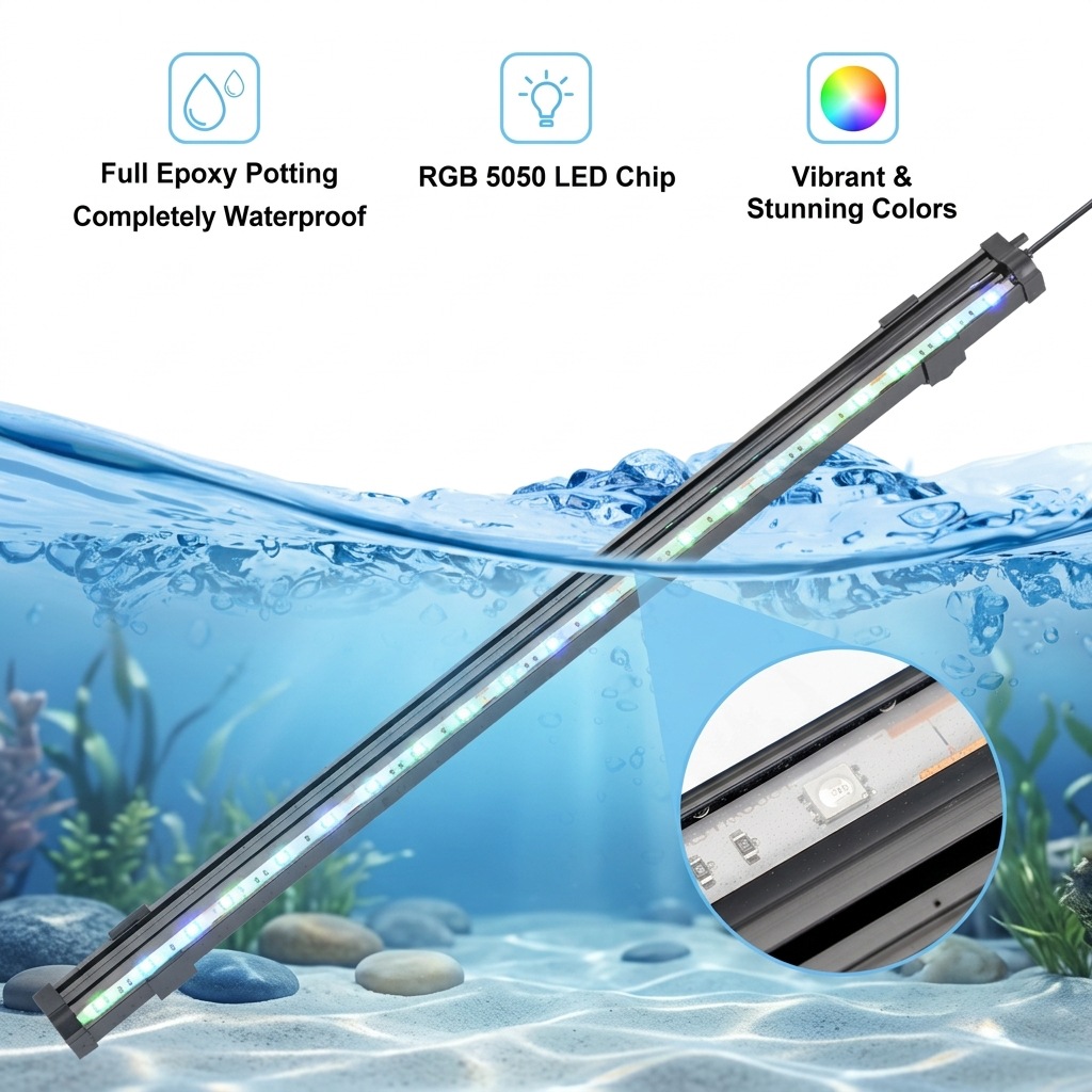 Lámpara LED USB para Acuario,  - Marine Aquarium Lamp reseña y precio